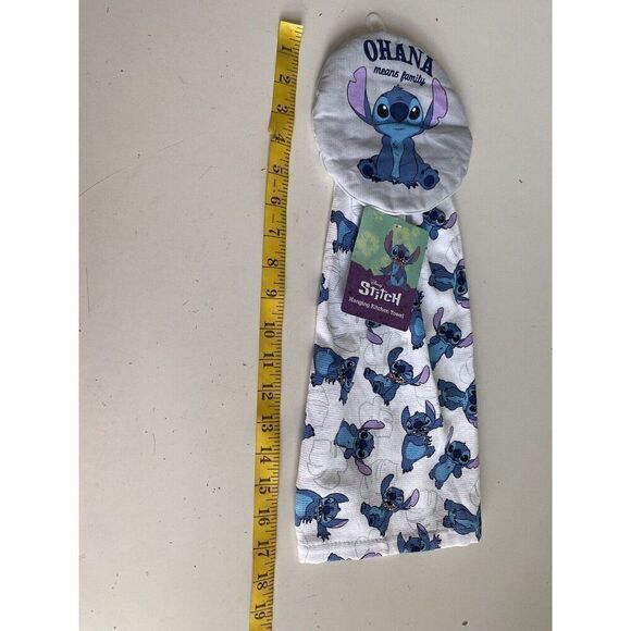Disney Lilo Stitch Kitchen Hanging Towel Ohana Means Family NEW - Picture 7 of 11